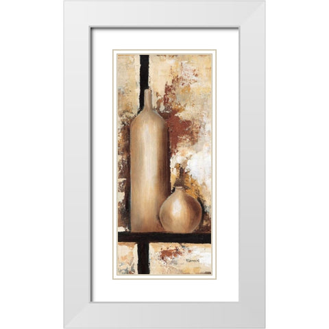 Vases I White Modern Wood Framed Art Print with Double Matting by Florenti, Isa