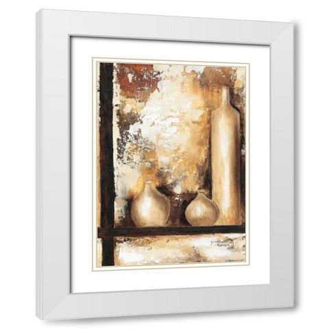 Vases II White Modern Wood Framed Art Print with Double Matting by Florenti, Isa