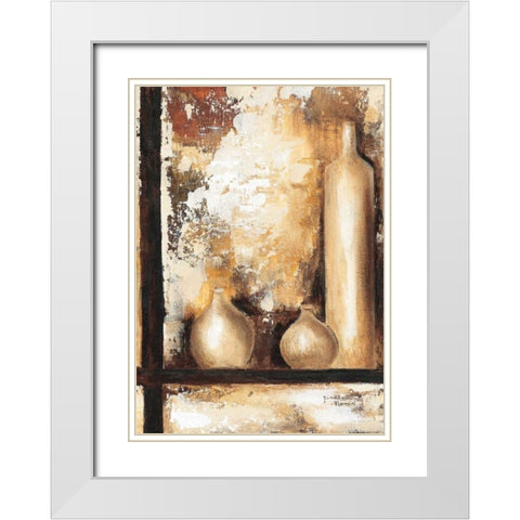 Vases II White Modern Wood Framed Art Print with Double Matting by Florenti, Isa