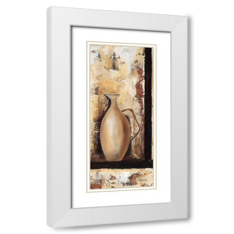 Vases III White Modern Wood Framed Art Print with Double Matting by Florenti, Isa