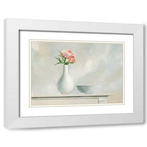 Pink Dream I White Modern Wood Framed Art Print with Double Matting by Maas, Isa