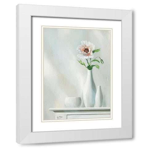 Pink Dream III White Modern Wood Framed Art Print with Double Matting by Maas, Isa