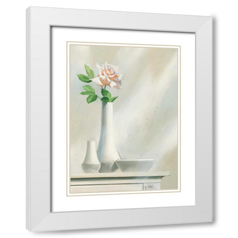 Pink Dream IV White Modern Wood Framed Art Print with Double Matting by Maas, Isa