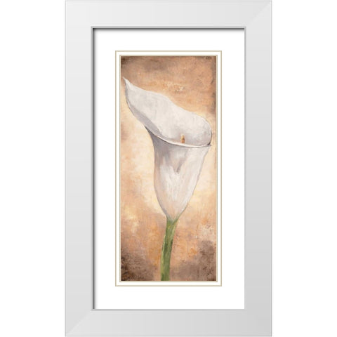 Calla Lilly I White Modern Wood Framed Art Print with Double Matting by Lotus, Lenna