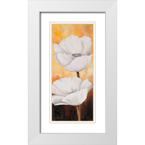 White flowers III White Modern Wood Framed Art Print with Double Matting by Lotus, Lenna