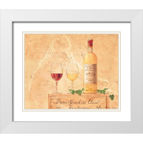 White wine White Modern Wood Framed Art Print with Double Matting by Butler, Peter