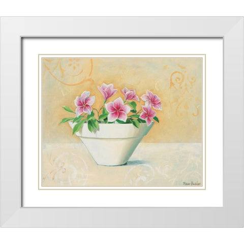 Bowl with beauties IV White Modern Wood Framed Art Print with Double Matting by Butler, Peter