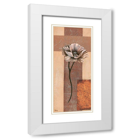 Creation IV White Modern Wood Framed Art Print with Double Matting by Hedy