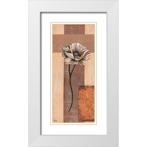 Creation IV White Modern Wood Framed Art Print with Double Matting by Hedy