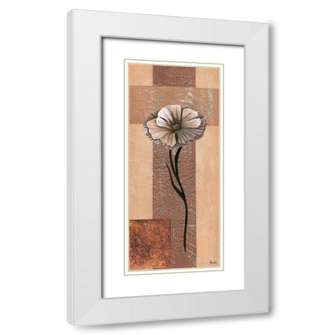 Creation VI White Modern Wood Framed Art Print with Double Matting by Hedy