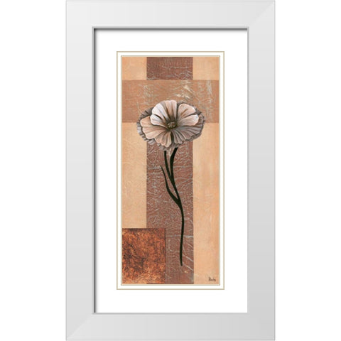 Creation VI White Modern Wood Framed Art Print with Double Matting by Hedy
