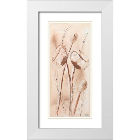 Offwhite III White Modern Wood Framed Art Print with Double Matting by Leny