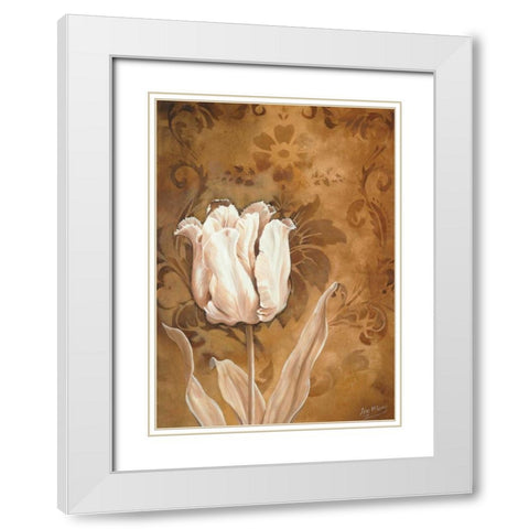 Tulip beauty I White Modern Wood Framed Art Print with Double Matting by Maas, Isa