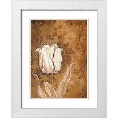 Tulip beauty I White Modern Wood Framed Art Print with Double Matting by Maas, Isa