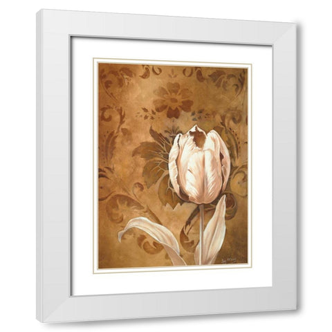 Tullip beauty II White Modern Wood Framed Art Print with Double Matting by Maas, Isa