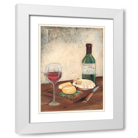Fromage White Modern Wood Framed Art Print with Double Matting by Hedy
