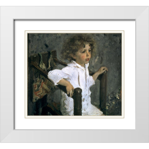 Mika Morosov White Modern Wood Framed Art Print with Double Matting by Serov, Valentin