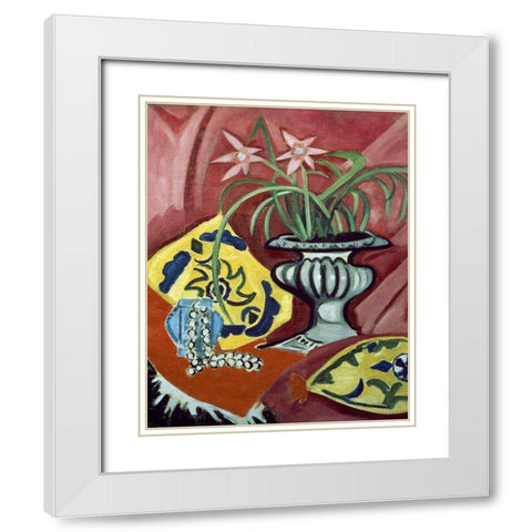 The Still Life White Modern Wood Framed Art Print with Double Matting by Rosanova, Olga
