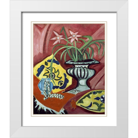 The Still Life White Modern Wood Framed Art Print with Double Matting by Rosanova, Olga