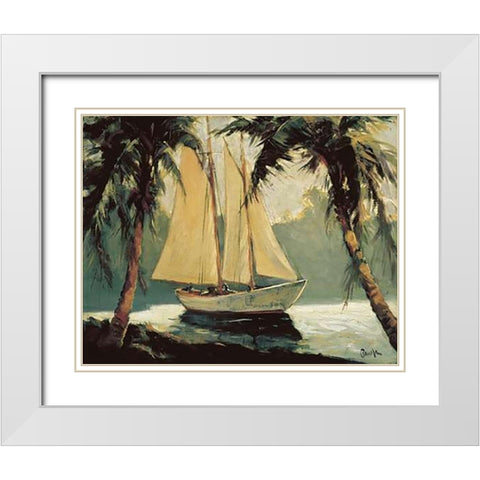 Sailboat, Santa Barbara White Modern Wood Framed Art Print with Double Matting by Pawla, Frederick