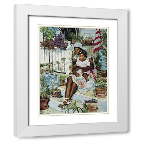Nectarinia Gouldiae White Modern Wood Framed Art Print with Double Matting by Ashley, Aaron