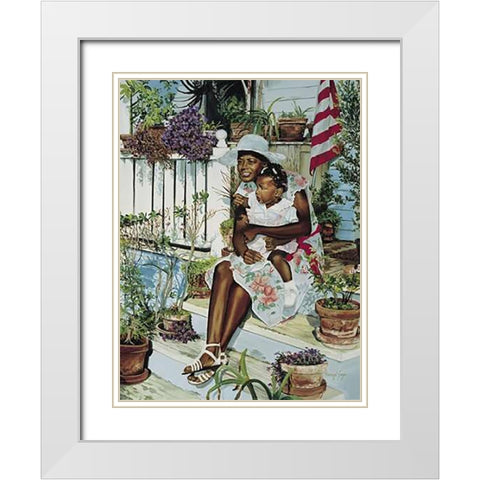 Nectarinia Gouldiae White Modern Wood Framed Art Print with Double Matting by Ashley, Aaron