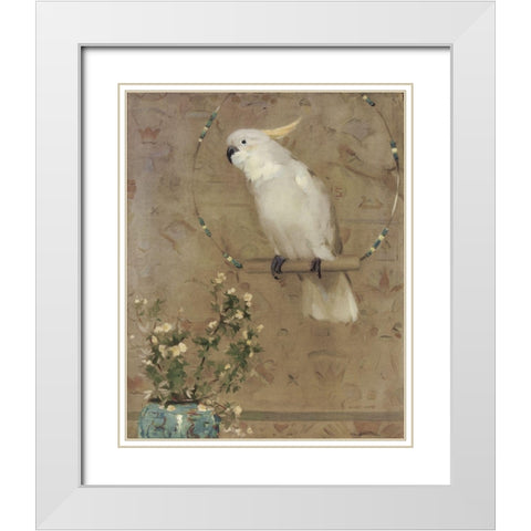 White Bird White Modern Wood Framed Art Print with Double Matting by Hunter, William