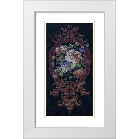 Rose Tapestry II White Modern Wood Framed Art Print with Double Matting by Riddle and Co. LLC,