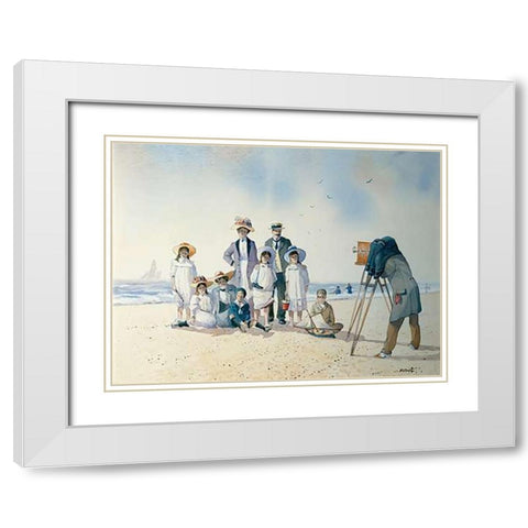 In The Picture White Modern Wood Framed Art Print with Double Matting by Smith, Albert