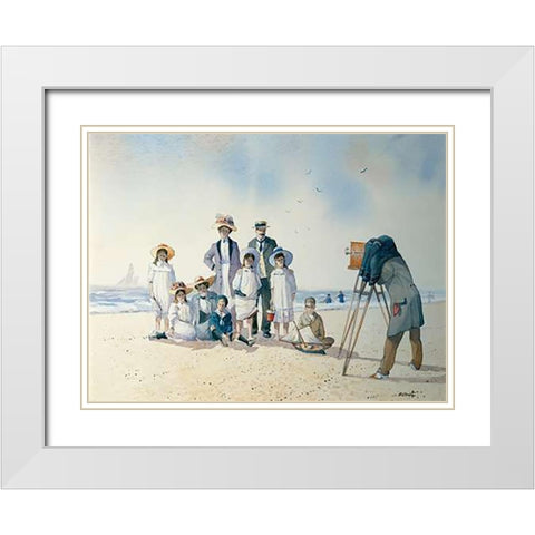In The Picture White Modern Wood Framed Art Print with Double Matting by Smith, Albert