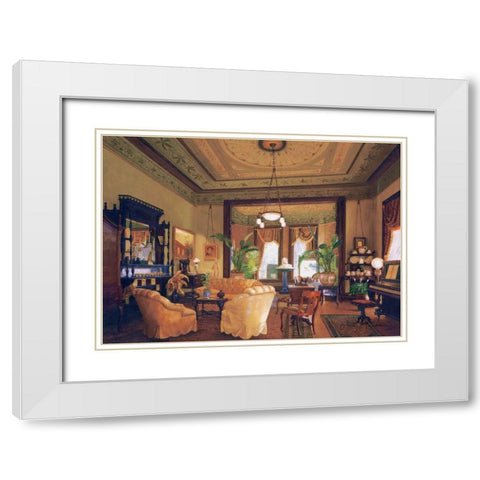 Gold Music Room White Modern Wood Framed Art Print with Double Matting by Brodie, Ian