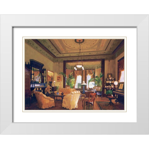 Gold Music Room White Modern Wood Framed Art Print with Double Matting by Brodie, Ian