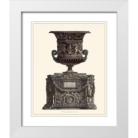 Vaso Antico I White Modern Wood Framed Art Print with Double Matting by Guerra