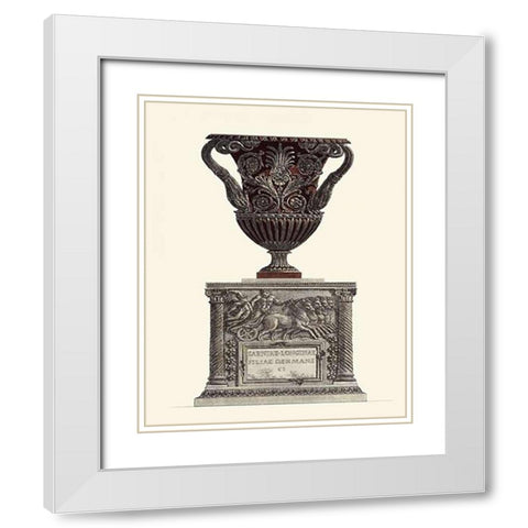 Vaso Antico II White Modern Wood Framed Art Print with Double Matting by Guerra
