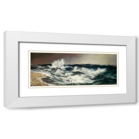 The Much Resounding Sea White Modern Wood Framed Art Print with Double Matting by Moran, Thomas