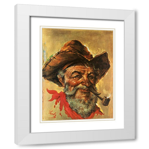 Tombstone Pete White Modern Wood Framed Art Print with Double Matting by Szabo, Endre
