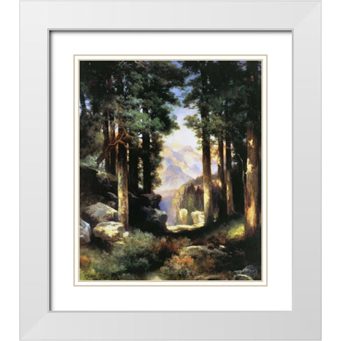 Grand Canyon of the Colorado White Modern Wood Framed Art Print with Double Matting by Moran, Thomas