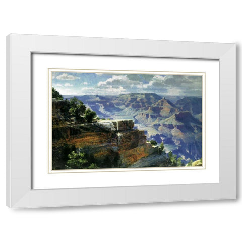 Dulcet Hues of April White Modern Wood Framed Art Print with Double Matting by Walter, Martha