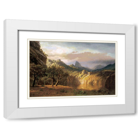 In the Valley White Modern Wood Framed Art Print with Double Matting by Bierstadt, Albert