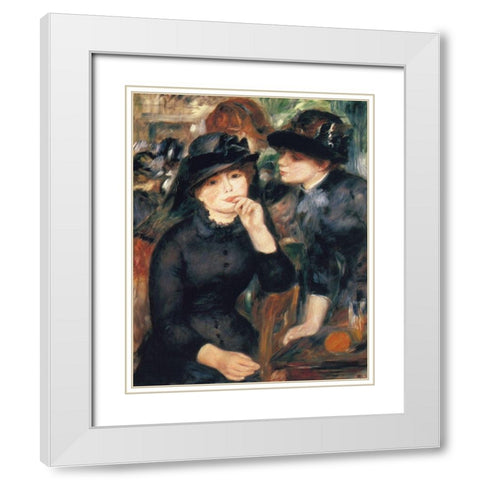 Girls In Black White Modern Wood Framed Art Print with Double Matting by Renoir, Pierre-Auguste