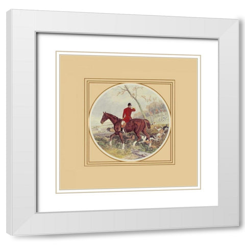 The Call White Modern Wood Framed Art Print with Double Matting by Anonymous