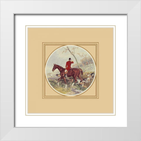 The Call White Modern Wood Framed Art Print with Double Matting by Anonymous