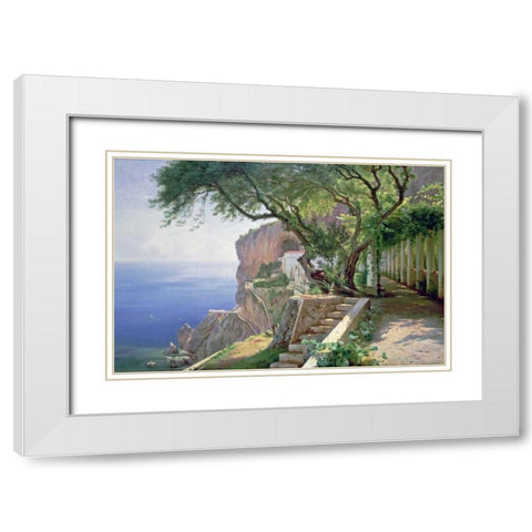 Amalfi White Modern Wood Framed Art Print with Double Matting by Aagaard, Carl Frederic