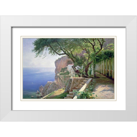Amalfi White Modern Wood Framed Art Print with Double Matting by Aagaard, Carl Frederic