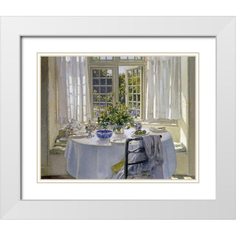 The Morning Room White Modern Wood Framed Art Print with Double Matting by Adam, Patrick William