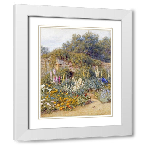 Gertrude Jekylls Garden, Munstead Wood White Modern Wood Framed Art Print with Double Matting by Allingham, Helen