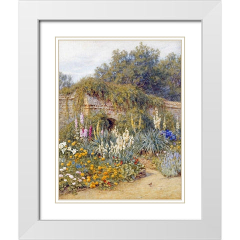 Gertrude Jekylls Garden, Munstead Wood White Modern Wood Framed Art Print with Double Matting by Allingham, Helen