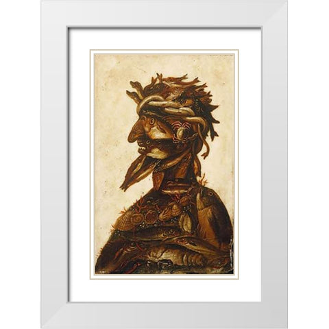 The Four Elements - Water White Modern Wood Framed Art Print with Double Matting by Arcimboldo, Giuseppe
