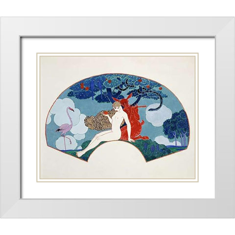 Eve White Modern Wood Framed Art Print with Double Matting by Barbier, Georges