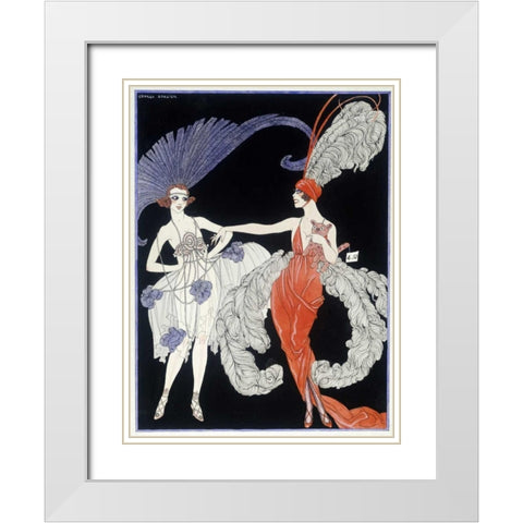 The Purchase White Modern Wood Framed Art Print with Double Matting by Barbier, Georges